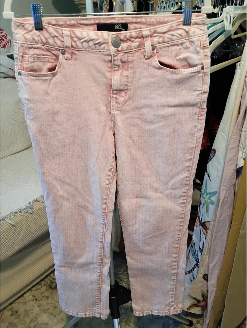 1822 stone washed pink denim